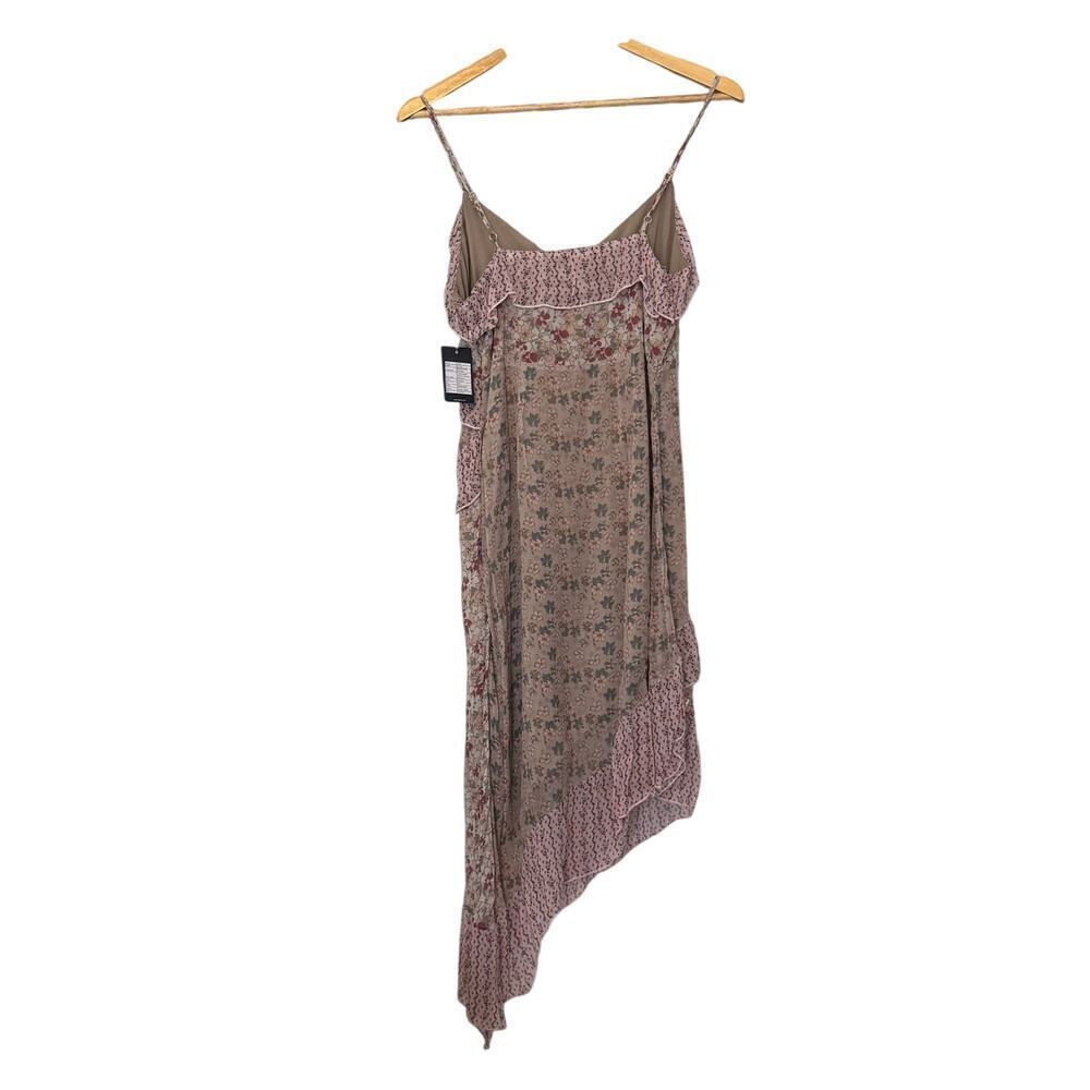 .nwt Lucky Brand Print Mix Ruffle Midi Dress Floral Fairy Coastal Cowgirl Small - Picture 4 of 8